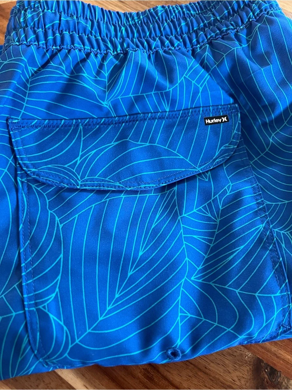 Hurley Men's Volley Hydro Swim Shorts Lined Elastic Waist Botanic Blue Size XL